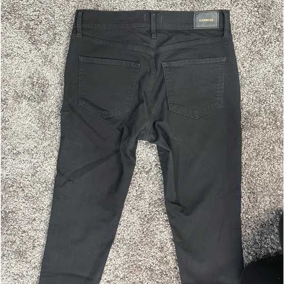 Express cotton blend skinny mid rise some stretch black pants women’s size 6R - Picture 8 of 17